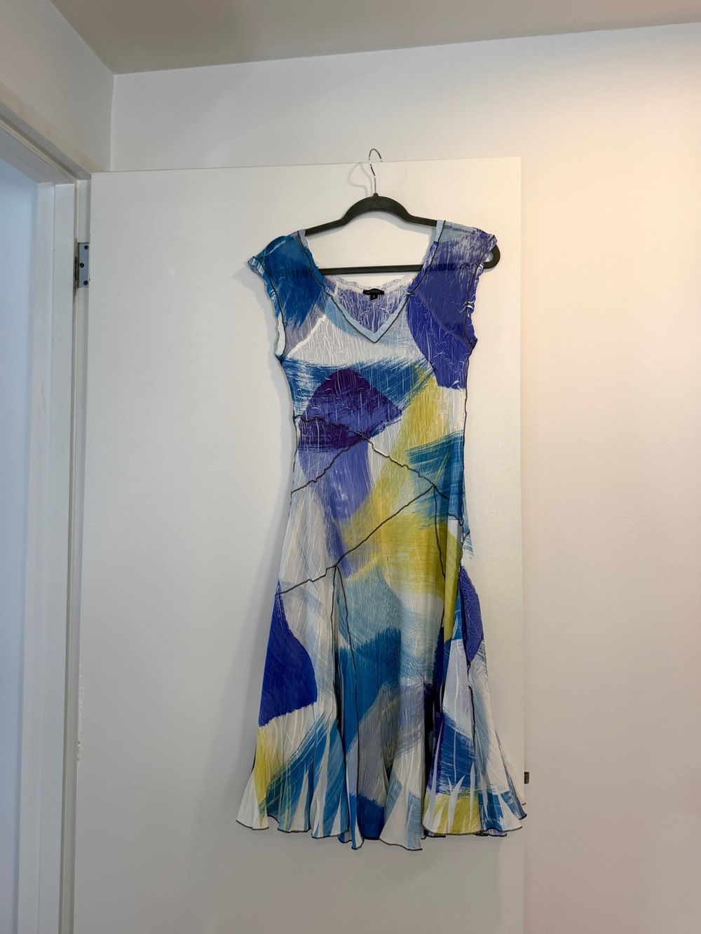 Komarov - Watercolor Cap Sleeve Midi Dress